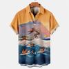 Tropical Palm 3d Print Hawaiian Shirt for Men Summer Beach Street Short Sleeves Tops Harajuku Holiday Lapel Button Loose Blouse