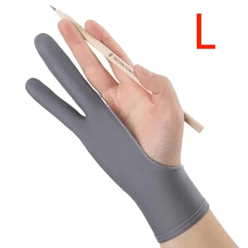 Tweevingerige Anti-touch Schilderhandschoen Voor Tekentablet Rechter en Linker Handschoen Anti-Vlekken Voor iPad Scherm Bord 1-4 stuks beige