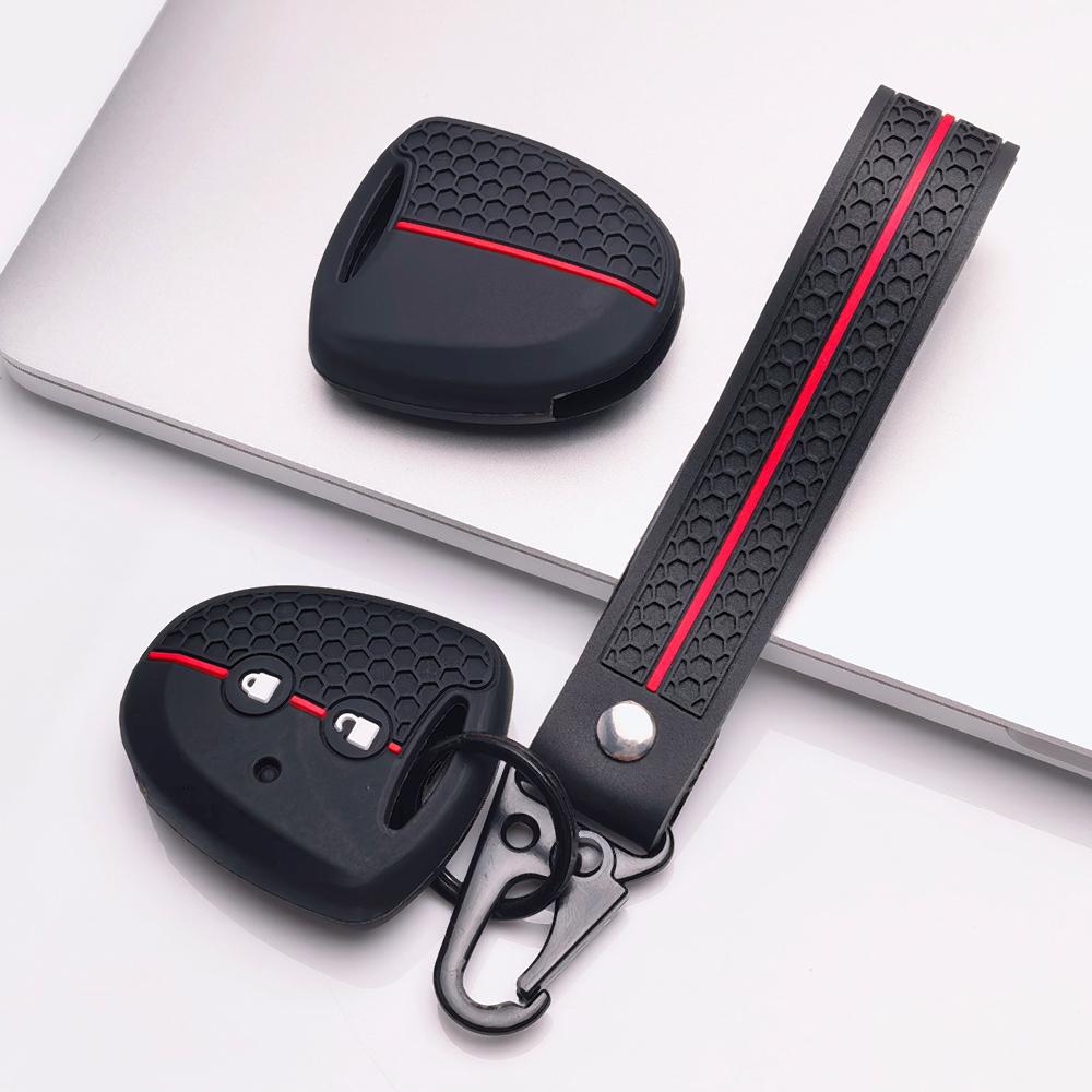 Key Cover for Toyota Hilux Yaris Corolla Rav4 Vigo Vitz Echo Classic with Keychain Anti-Scratch Guard Shockproof Protection Soft Grip Texture