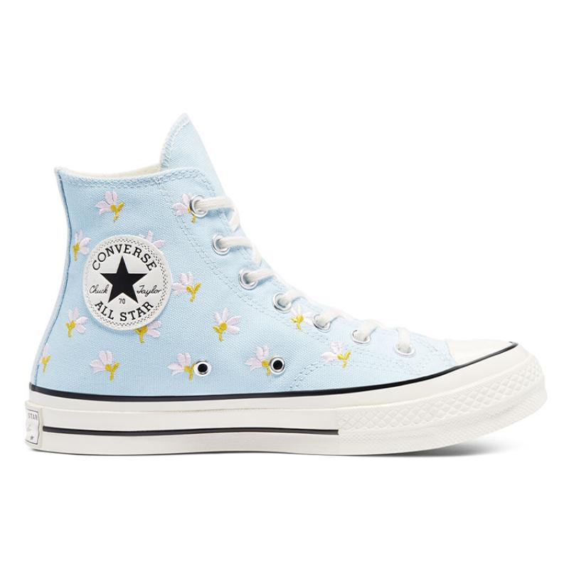 Converse Women's Chuck 70 High 'Embroidered Floral Print Chambray Blue' Women's