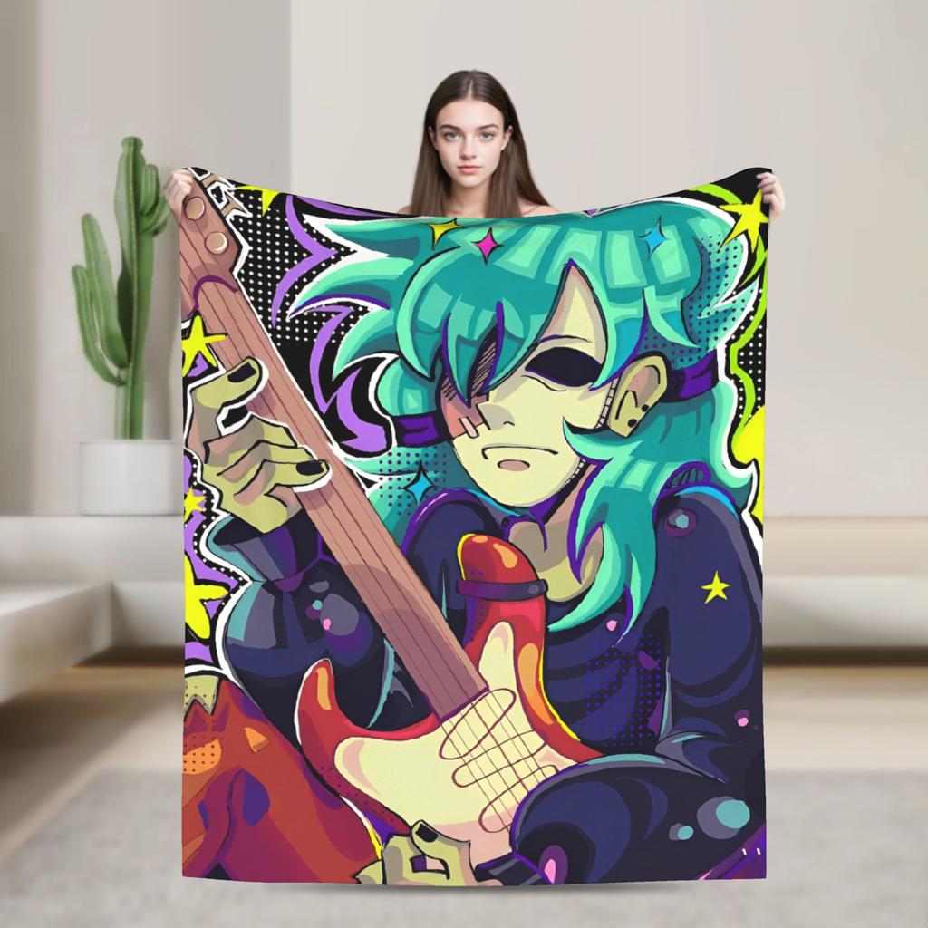 Sally Face Sal Fisher SF Plush Blankets Game Gothic Creative Throw Blankets for Home 150*125cm Ultra-Soft