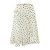 French Polka Dot High-Waisted Ruffle Midi Skirt for Women - Korean Style Spring/Summer