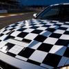 Black White Checker Pattern Bright Surface Stickers Car Decor For Motorcycles And Kitchen Surfaces