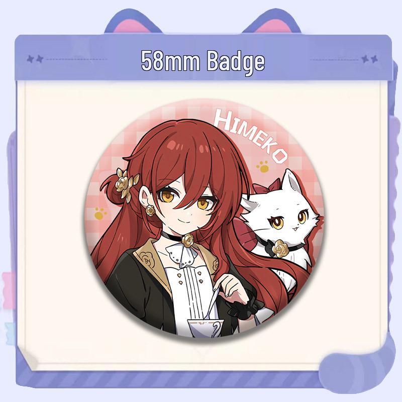 Honkai: Star Rail Cat Series Badges - March 7th, Himeko, Dan Heng Merchandise