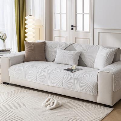 Cream Snow Velvet Sofa Cushion Autumn and Winter Non-Slip Seat Cushions High-Grade Sofa Cover Seat Cushion Cover Cloth