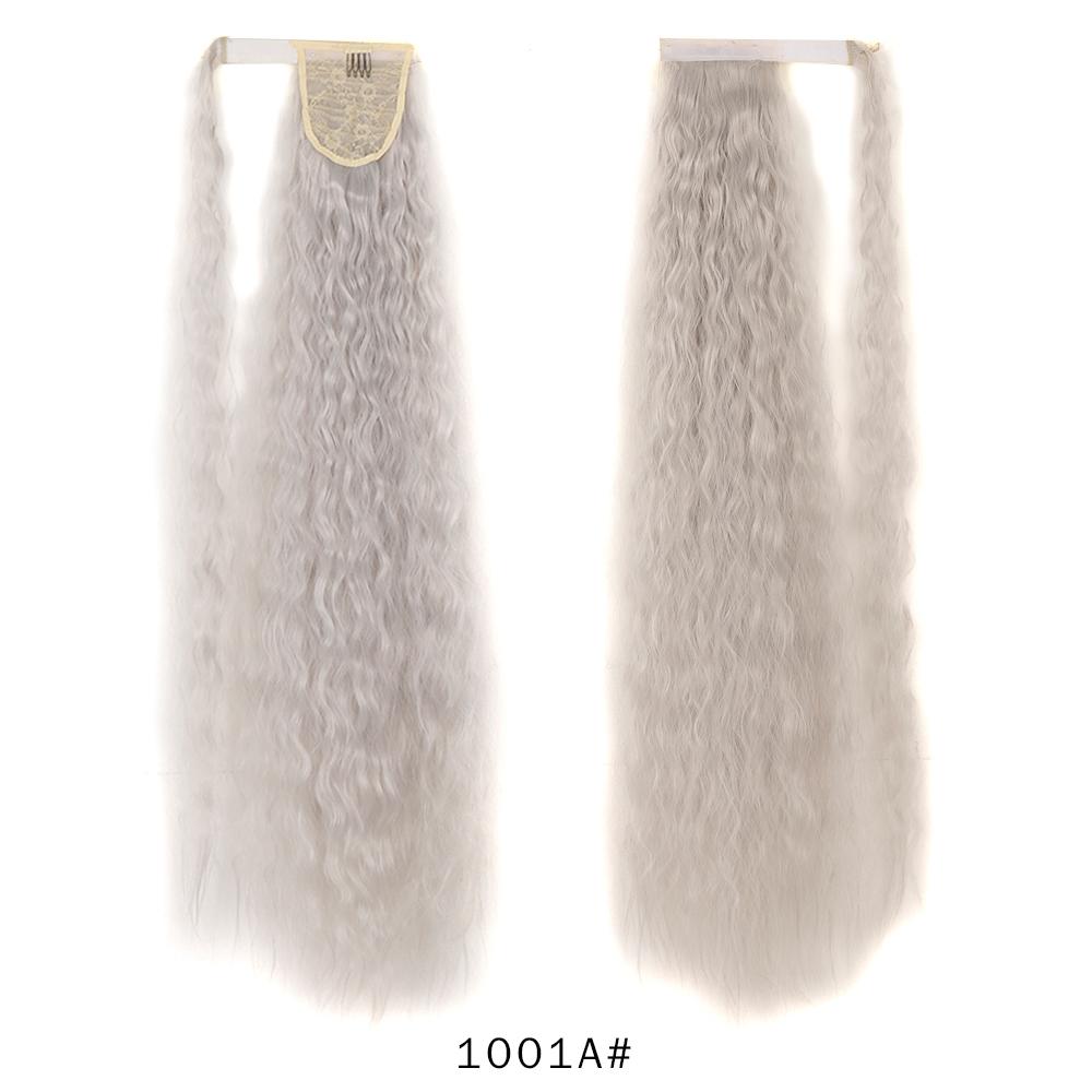 Jeedou Ponytails Extension 34inch Extra Long Bohemia Style Kinky Curly Synthetic Ponytail Hair Afro Fluffy Hairpiece Daily Use