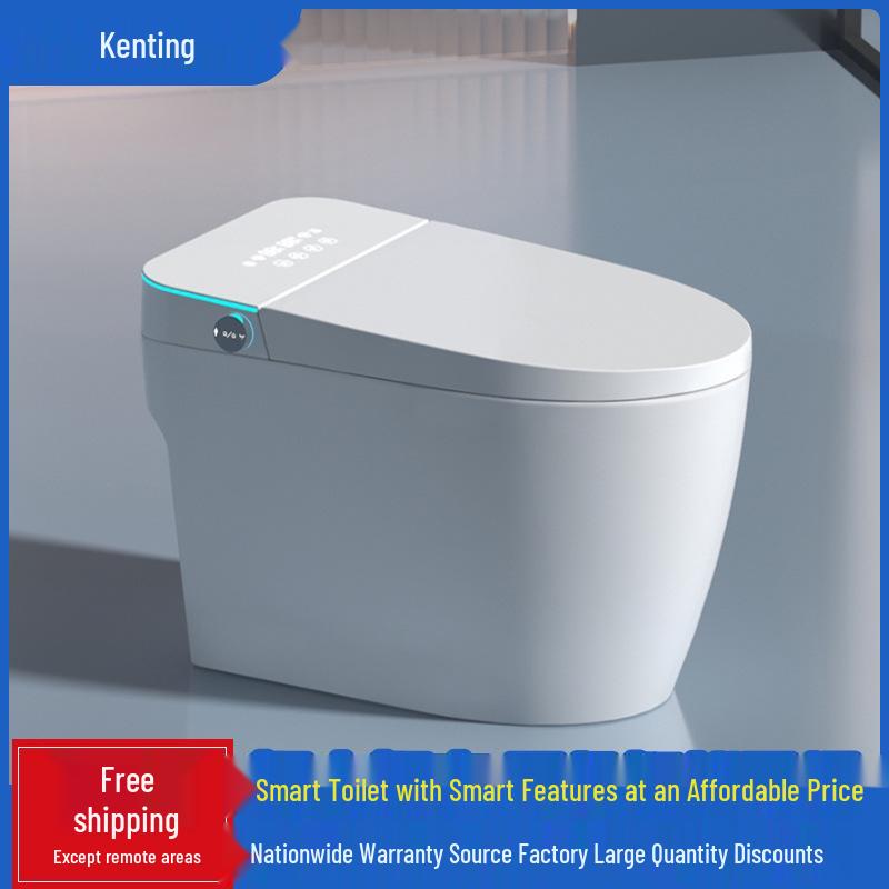 Intelligent Heated Toilet Seat with Automatic Flushing and Night Light - Fits U & V-Shaped Toilets