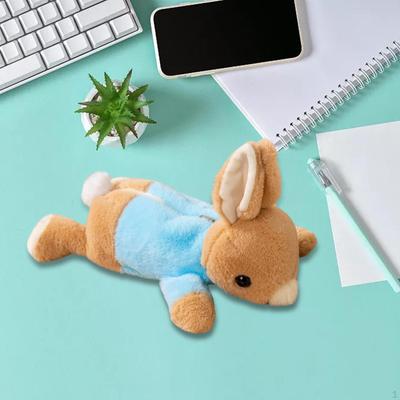 Trousse à crayons en peluche Animal Pochette de papeterie Porte-monnaie portable à la mode Fermeture éclair