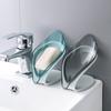 Bathroom Soap Holder Leaf Shape Dish Soap Kitchen Sponge Soap Box Storage Non-slip Drain Soap Case Container Bathroom Accessorie