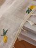 Linen Embroidery Pineapple with Fringe Short Curtain Blockout Curtain Bedroom Floating Window Curtain Kitchen Partition Curtains