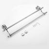 Crystal Chrome Towel Holder Double, Adjustable Gold Towel Bar 13 To 25 Inch, Towel Rack Rail for Bathroom Wall Mounted EL85424D