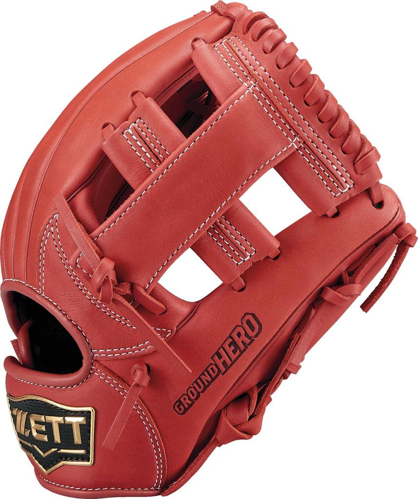 ZETT Rękawica do baseballa i softballu dla młodzieży Ground Hero Red BJGB76420, Wszechstronna, Dla leworęcznych, (6400),