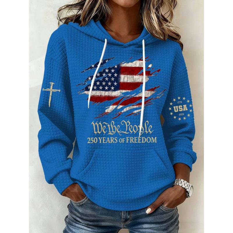 2026 Spring Collection Women's 3D Double Hood Digital Print Hoodie - Fashion Streetwear