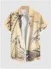 Fashion Men's Hawaiian Shirt 3D Printed Short Sleeve Button Down Lapel Shirt Summer Oversized Top