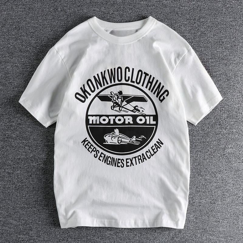 

Newly Released Trendy Brand Printed Roundneck Mens and Womens Casual Tshirt Short Sleeves Made of Pure Cotton M
