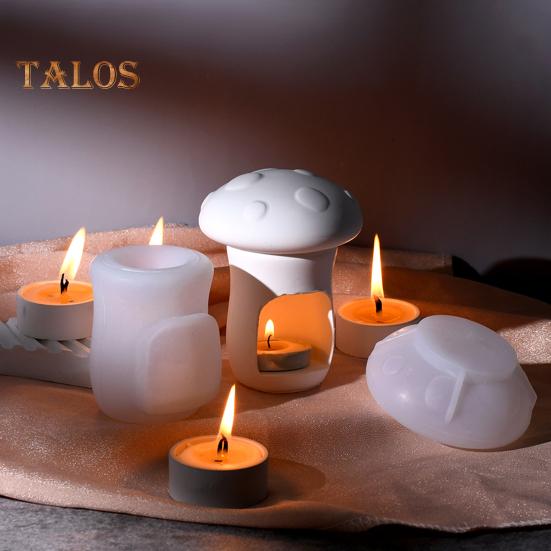 Mushroom Candlestick Mold Silicone Resin Kitchen Accent Mold Non-Stick Material Candle Holder Mold DIY Candle Making Mold