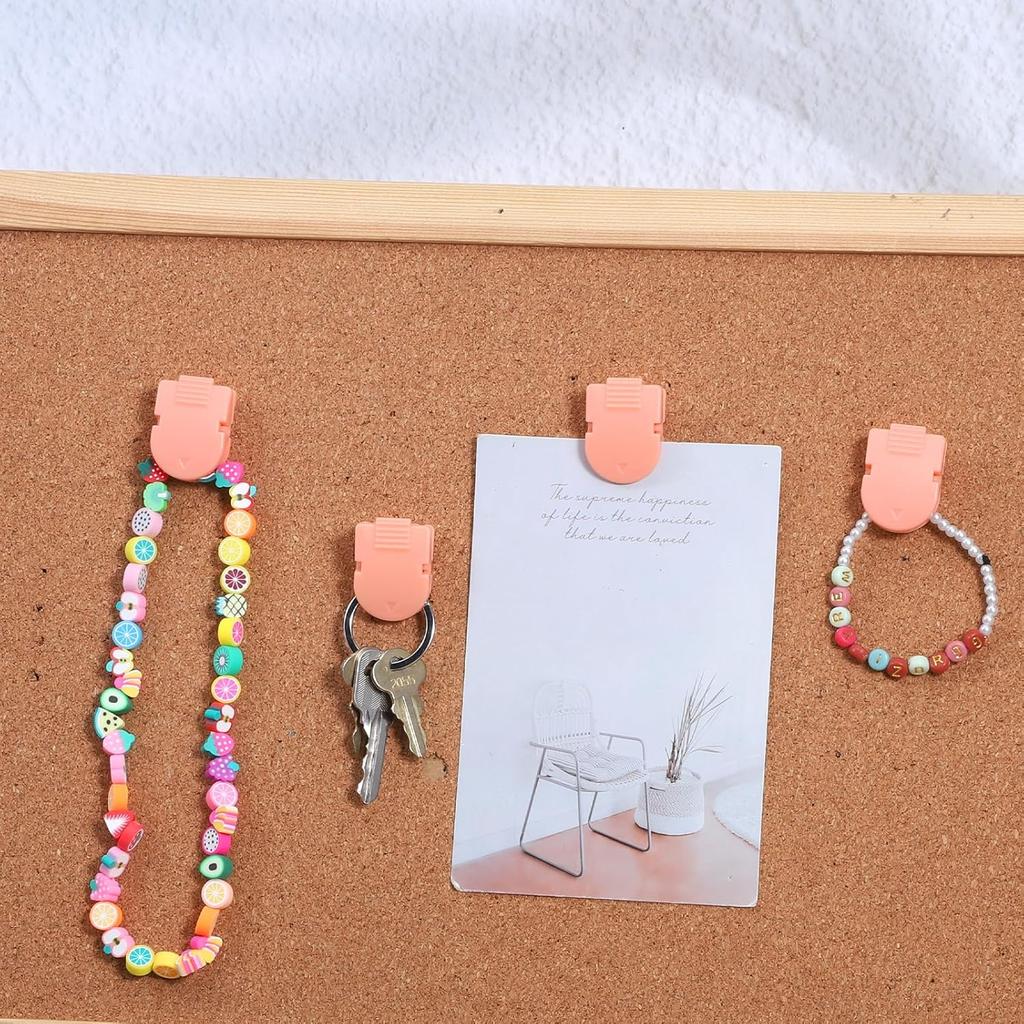 12Pcs Cubicle Clips for Fabric Walls, Plastic Stainless Steel Cubicle Hooks, Panel Push Pin, Cubicle Wall Clips for Hanging Photos Office Notes Data