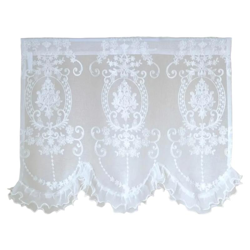 

Вишита віконна панель у стилі рустик для маленького простору Дихаючі поліестерові матеріали Прості підвісні дизайни з кишенею для штанги 80 65cm