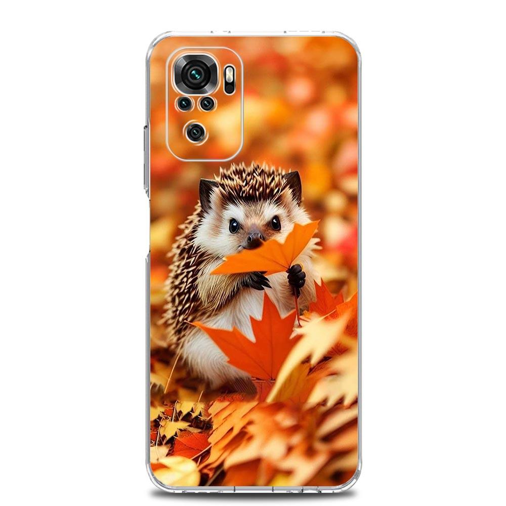 

Phone Case For Xiaomi Redmi Note 14 13 12 4G 9 8 10 11 Pro Plus 5G 14C 13C 12C 10C 9C 9A Clear Cover Cute Little Hedgehog Redmi Note 14 5G