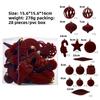 28pcs Special-shaped Xmas Tree Charm Flocked Christmas Supplies  Party Decoration