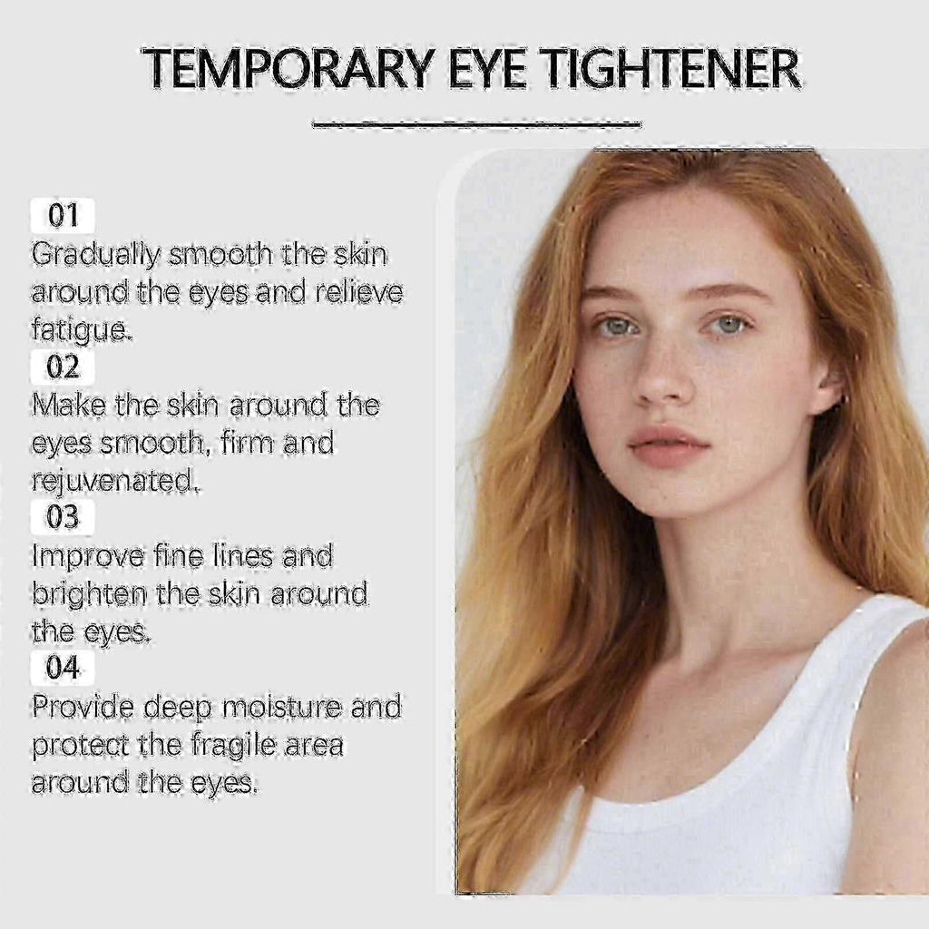 Instant Eye Tightener, Temporary Eye Tightener Cream Instant Reduces Under Eye Bags, Dark Circles; Wrinkles, Puffiness, Firm Skin, Anti-Aging Fine Li