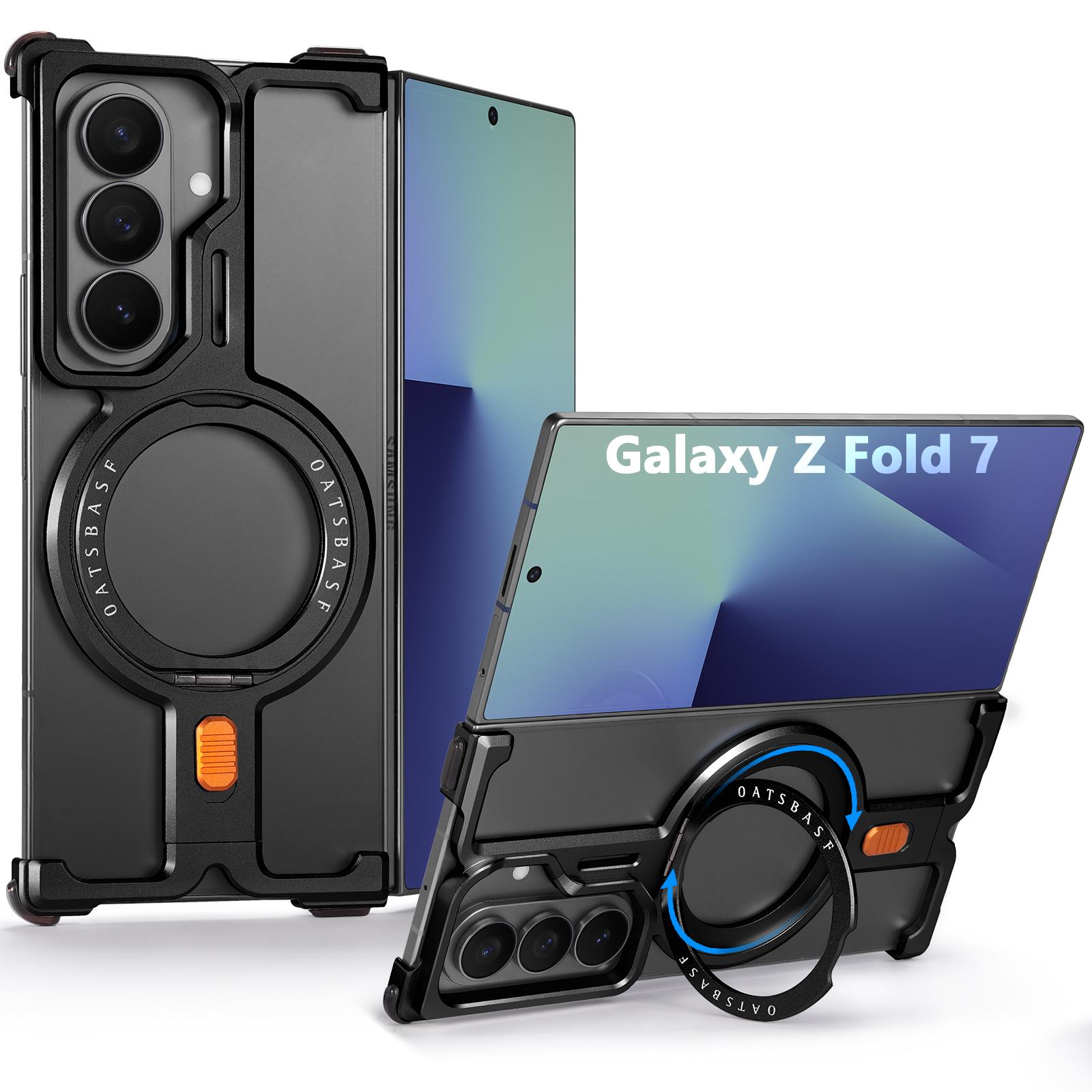 

Eary Aluminum Frameless Case for Samsung Galaxy Z Fold 7 With 360°Rotate Magnetic Stand Compatible for Magsafe Wireless Charging Galaxy Z Fold7
