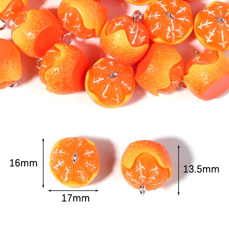 10Pcs Acrylic Pendant Avocado Orange Shaped Mini Pendant For DIY Handmade Earrings Bracelets Making Accessories Wholesale