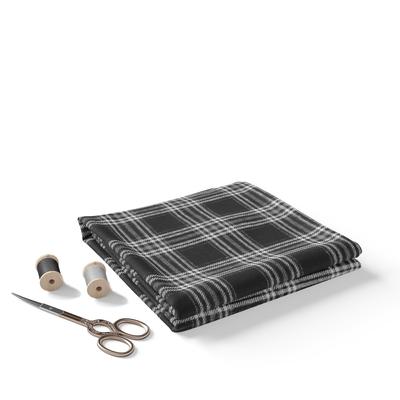 Premium Black & White Yarn-Dyed Flannel Fabric | 100% Cotton, 180 GSM, Versatile for Garments & Upholstery