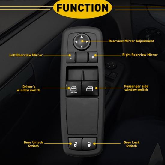 Master Window Power Switch Driver Side Left LH For 2012-2015 Dodge Grand Caravan