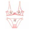 Cross-Border Sexy Bunny Sheer Underwear Set for Women: Slimming, Enhancing Bra for a Pure Desire Look