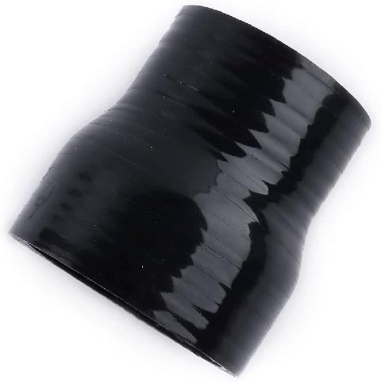 2 To 2.5 Inch Silicone Reducer Coupler Hose 4-Ply Reinforced Turbo/Intercooler/Intake Piping (ID:51-63Mm) (Black, 2" To 2.5" Reducer)