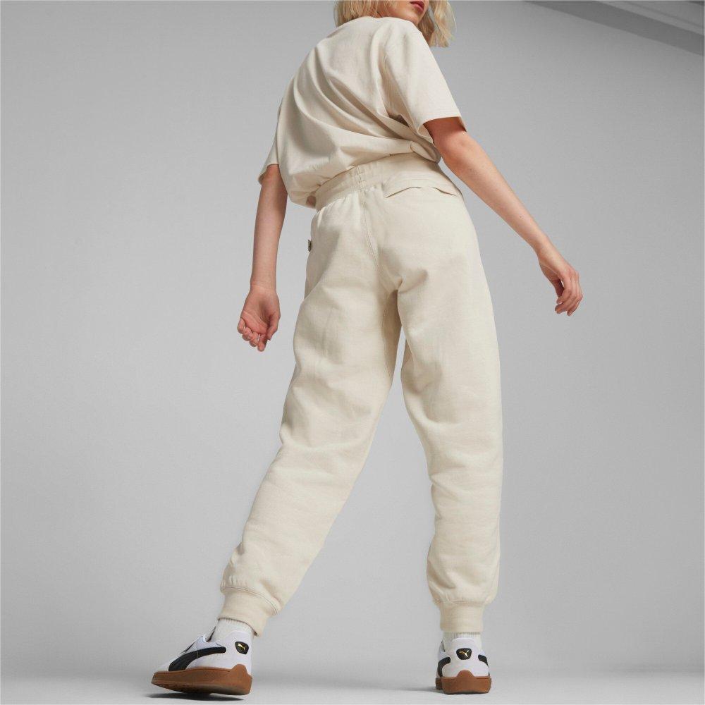 Puma MMQ Serie Einfarbige Lässige Mid-Rise Stricksporthose Unisex-Hose Weiß 620821-87