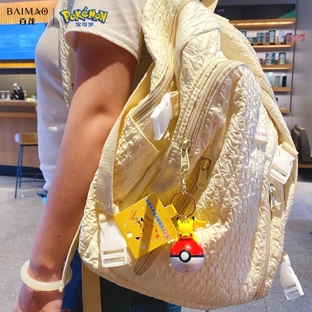 Genuine Pikachu Keychain Psyduck Piplup Bulbasaur Anime Action Figures Toy Keyring Fragrance Pendant Christmas Gifts