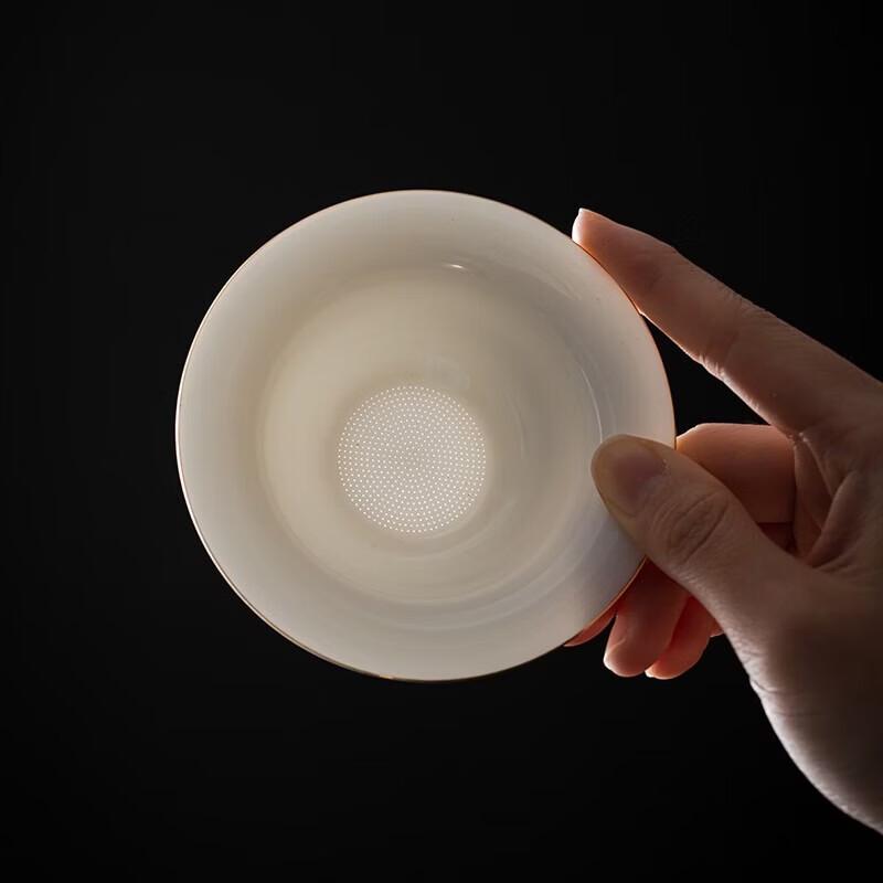 Sushine Artisan Gold-Inlaid Ceramic Kung Fu Tea Set