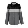 Women's Button Down Prints Shirt Long Sleeve Shirt Business Work Tops Casual With Pockets Jacket