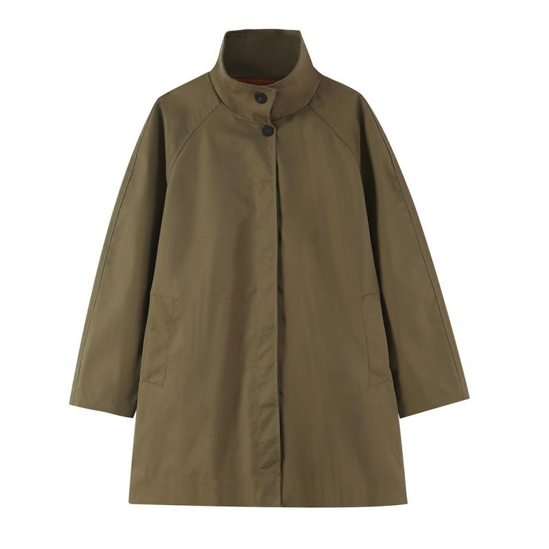 Single 2026 Design Windproof Water-Resistant Puffer Trench Coat Womens Casual Outerwear