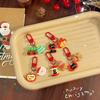 Cartoon Xmas Santa Claus Keychain Resin Gingerbread Man Elk Snowman Pendant Charms Couple Bag Hanging Decoration Christmas Gift