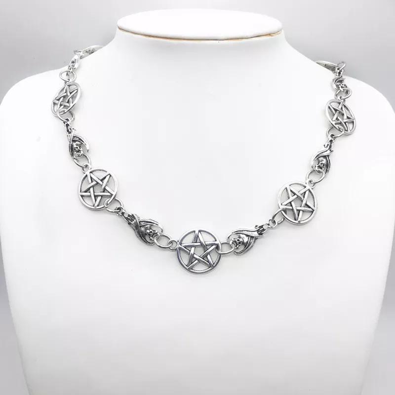 

Gothic Pentagram & Bat Necklace (2022)