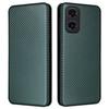 For Motorola Moto G35 5G Case Carbon Fiber Texture Drop-Proof PU Leather Phone Cover