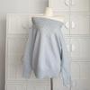 Stardust Shards Hot & Spicy Hot Dog One-Shoulder Diamond Mid-Neck Sweater