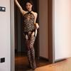 A Sexy Lingerie for Women, Hollowed Out Fishing Net, Heart-shaped Jumpsuit, Full Body Jumpsuit, Socks