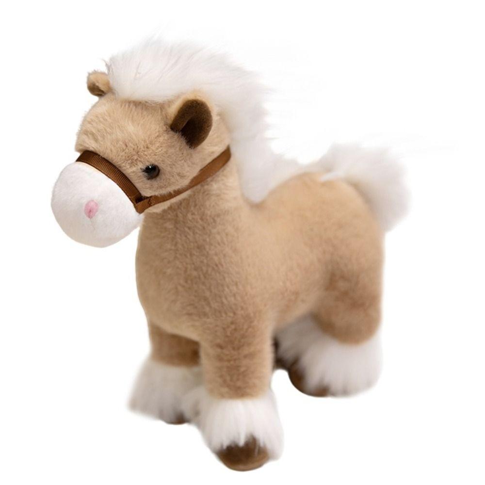 PP Cotton Realistic Horse Plush Toys Soft Horse Mascot Stuffed Animal  Year of Horse