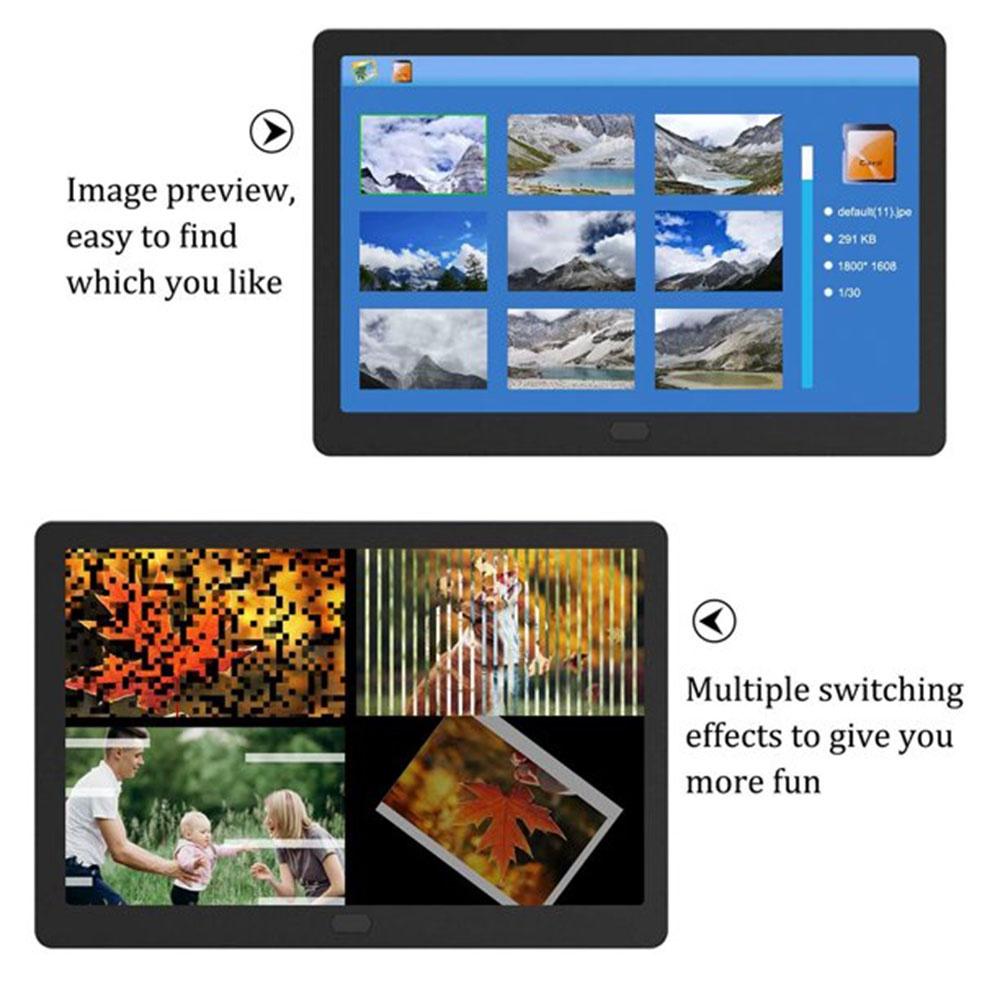 Ψηφιακή κορνίζα φωτογραφιών 16,4 ιντσών 1080P HD Smart Εμφάνιση εικόνων Εξαιρετικά λεπτό ηλεκτρονικό άλμπουμ φωτογραφιών LCD κορνίζα φωτογραφιών