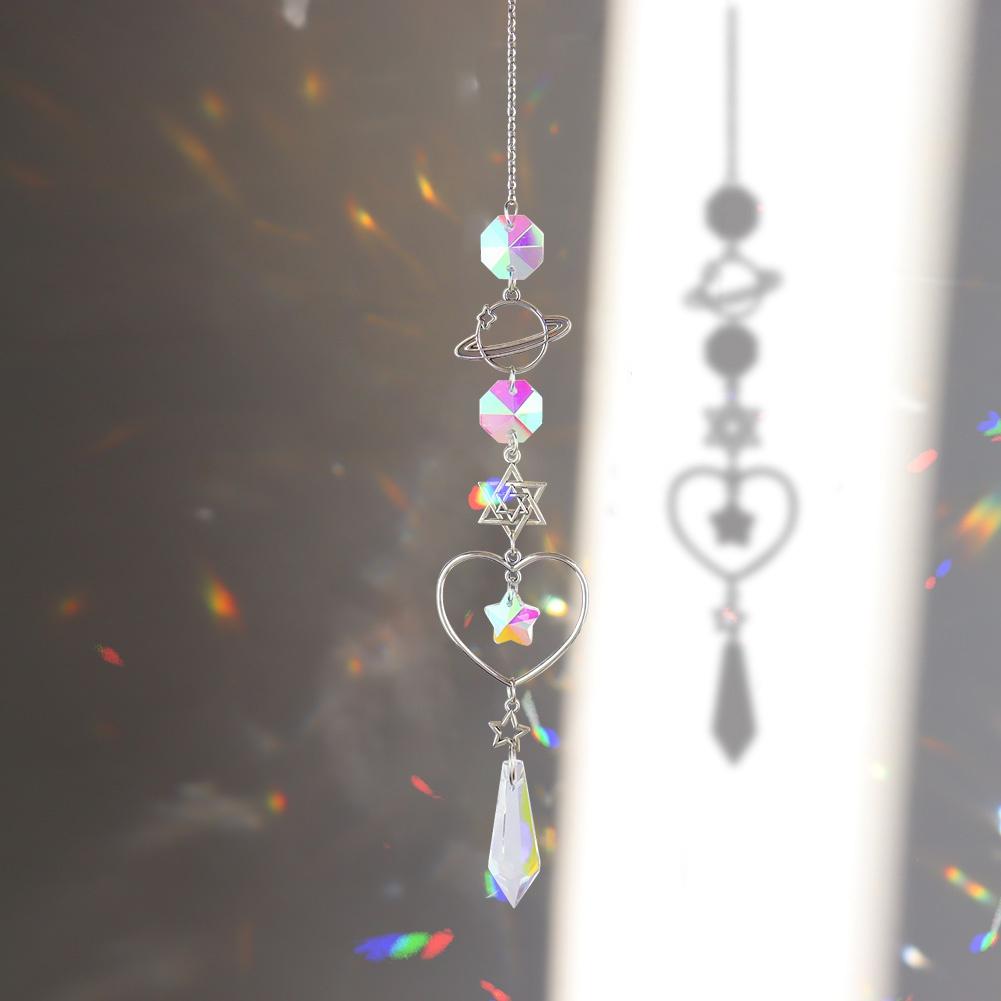 1pc Wind Chime Sun Catcher Pendant Dream Catcher Hanging Drop Home Garden Decor Windchime