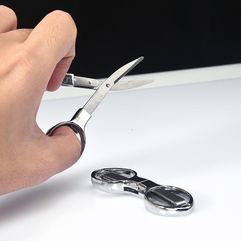 Lightweight Stainless Steel Folding Fishing Scissors - Multi-functional, Eight-Shaped, Convenient for Travel