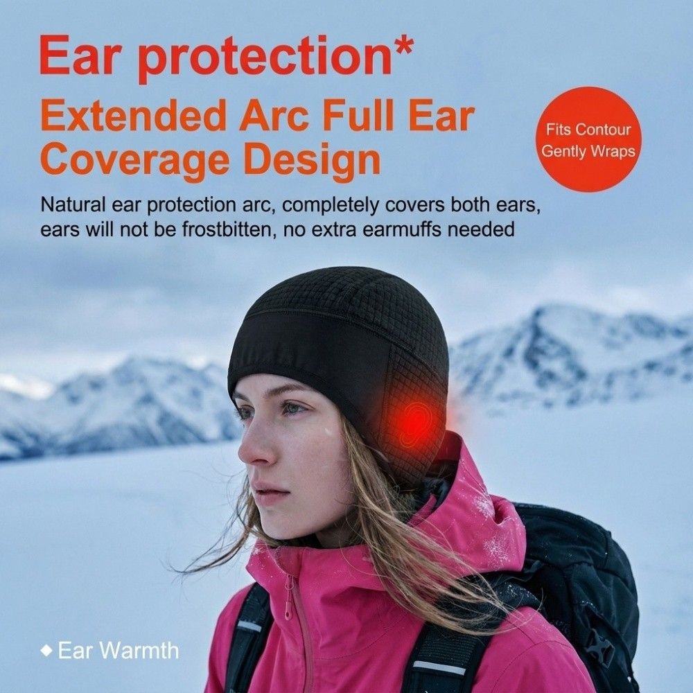 Warm Windproof Winter Beanie Breathable Fleece Lined Hat New Helmet Liner Outdoor Winter Sports