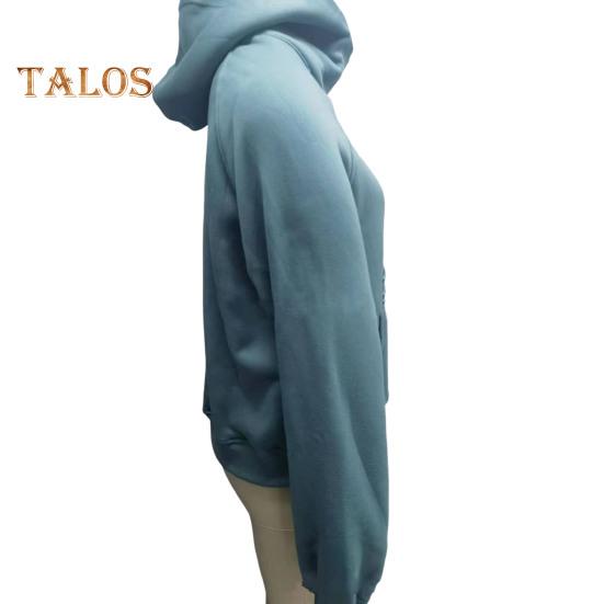 Hanorac cu glugă, toamnă, iarnă, buzunar cu jumătate de fermoar, mâneci lungi, lejer, gros, culoare pură, manșetă elastică, îmbrăcăminte de zi cu zi, top sport casual