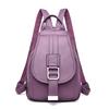 Women'S Breast Bag Simple And Simple Women'S Backpack Casual Soft Leather Large Capacity Women'S Backpack