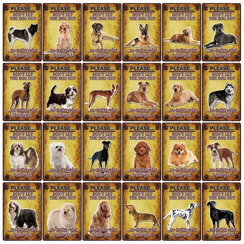 

[ Келли66 ] Не выгоняйте собаку Немецкий дог Лхаса Апсо Далмация Металлическая вывеска Домашний декор Бар Настенная художественная роспись 20 * 30 см Размер Dy137