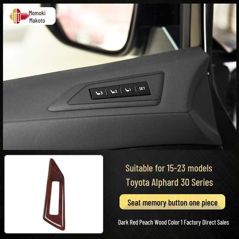 Carbon Fiber Interior Stickers for 15-23 Alphard Vellfire 30 Series, Scratch-Resistant